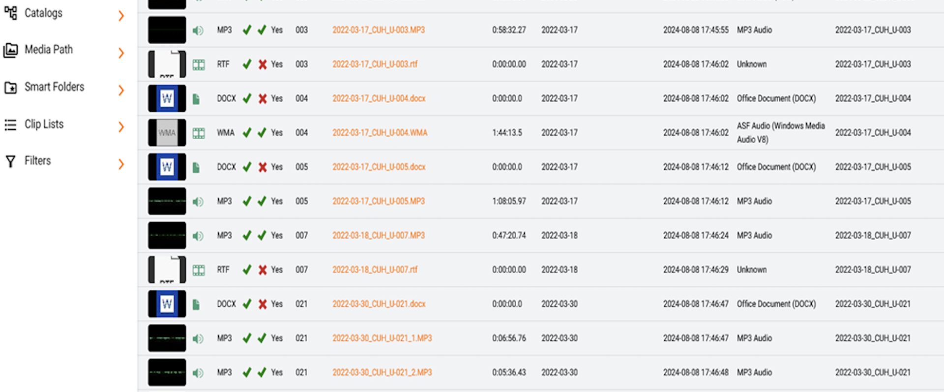 Archiving Oral Histories of the Present: Description and Processing